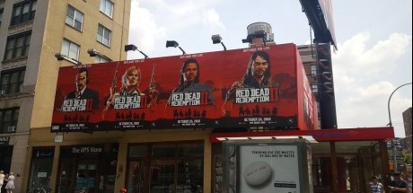 《荒野大镖客2》街头巨幅海报曝光