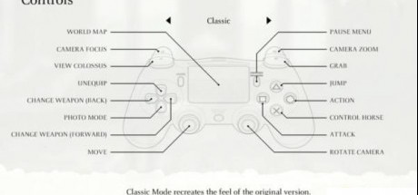 《旺达与巨像 重制版》有多种手柄操作方式选择