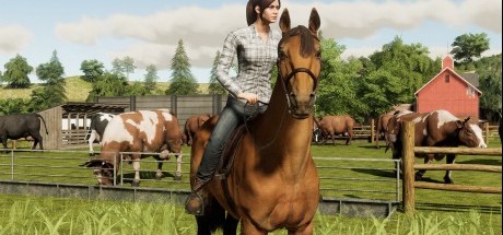 《模拟农场19》全新预告片曝光，在草原骑马驰骋