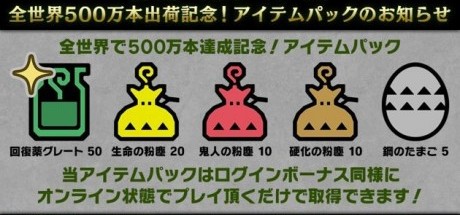 《怪物猎人：世界》可免费领取纪念道具包